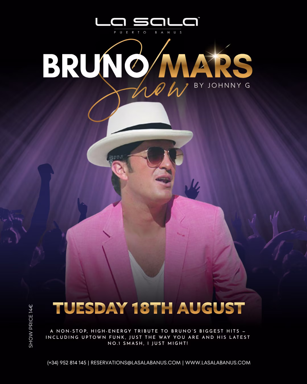 Bruno Mars Tribute in Marbella