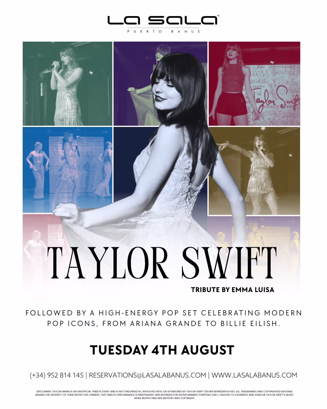 Taylor Swift Tribute at La Sala in Marbella Taylor Swift Tribute at La Sala in Marbella