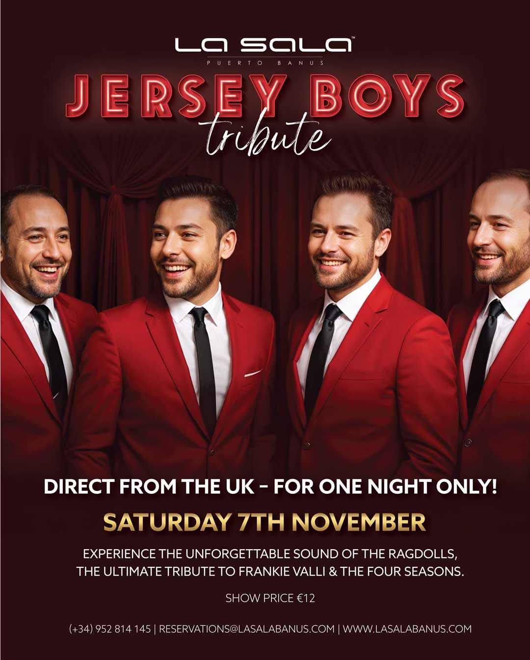 jersey-11 Robbie Williams Tribute in Marbella at La Sala